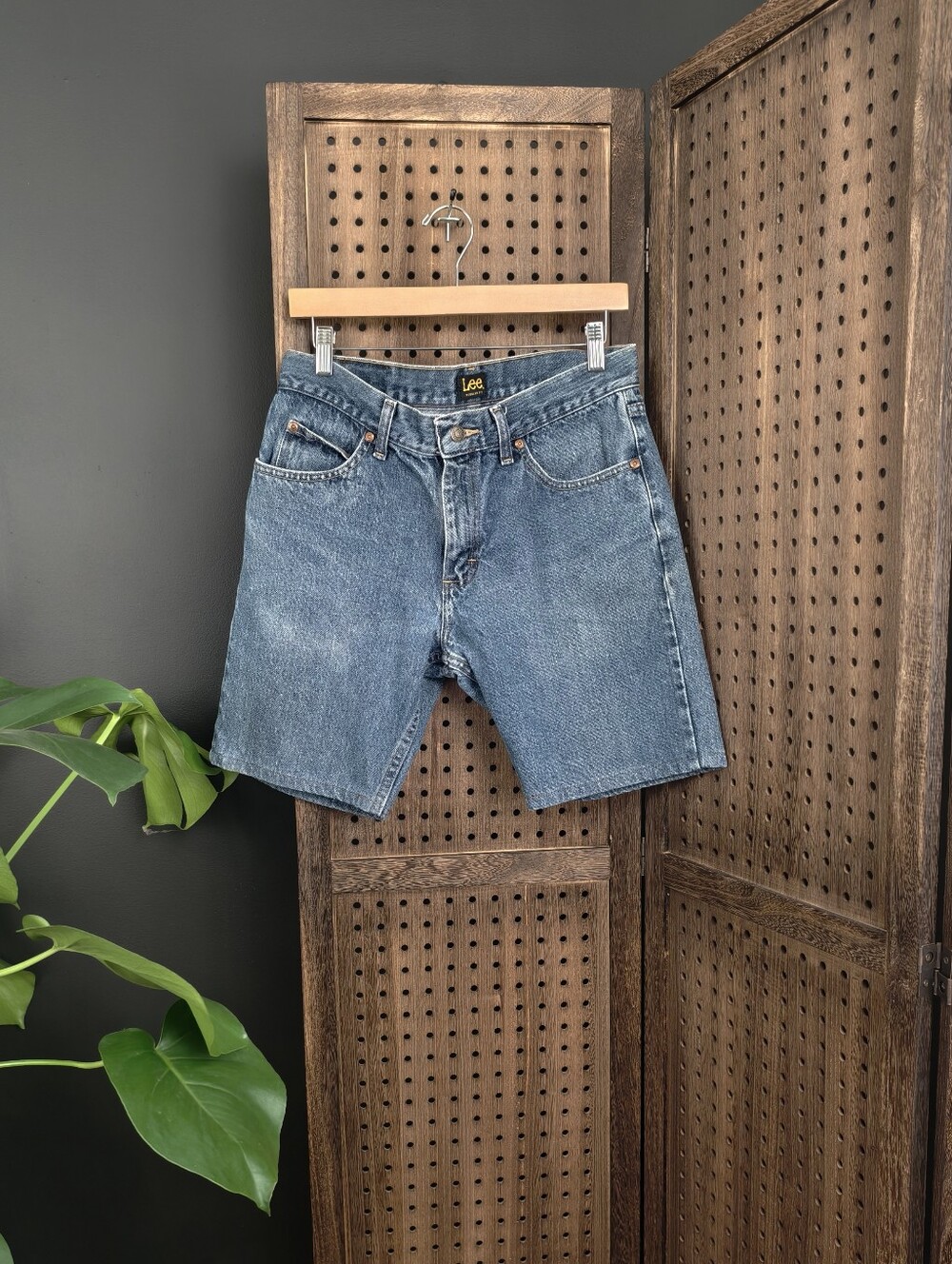 Vintage Lee Denim Shorts in Faded Blue Wash